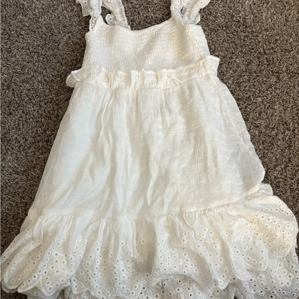 Charming White Eyelet Dress